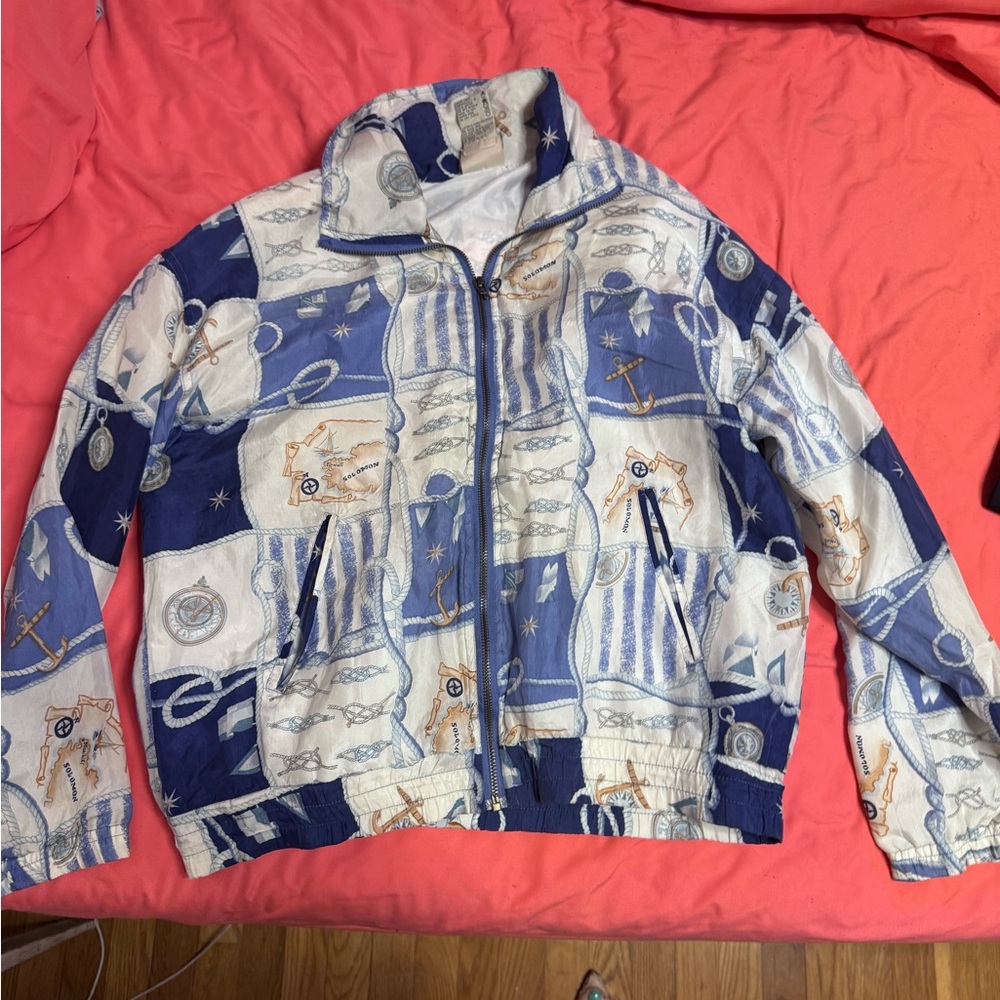 Chic Outbrook Nautical Silk Jacket